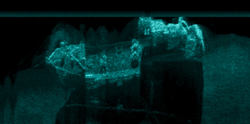 rov limpieza tanques incendio Barco Hundido Sonar de Barrido Lateral 